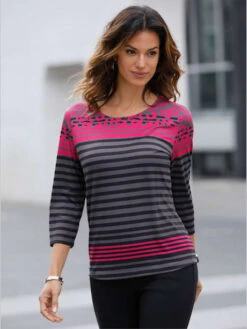 T-shirt Imprimé Mélange De Motifs Tendance