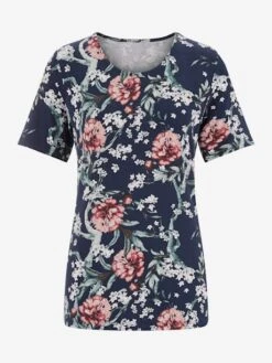 T-shirt à Encolure Ronde Joli Motif Floral -Womens Clothing Soldes Boutique 159.00FA257239 A51.001