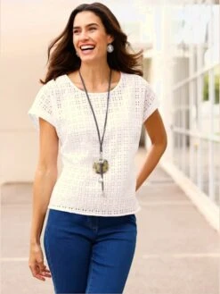 Chemisier Superbe Broderie De Madère