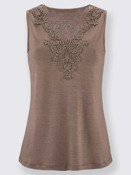 Débardeur Féminin Encolure Brodée Chic 4 Débardeur Féminin Encolure Brodée Chic – Image 4