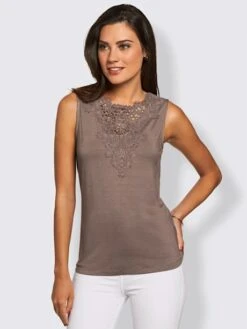 Débardeur Féminin Encolure Brodée Chic 5 Débardeur Féminin Encolure Brodée Chic -Womens Clothing Soldes Boutique 194.00FJ257741 B12.001