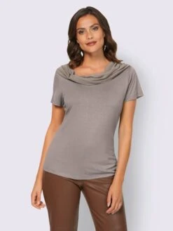 T-shirt à Encolure Ronde Convient Aux Tenues Professionnelles Et De Loisirs -Womens Clothing Soldes Boutique 197.00PRO09847 B06.001