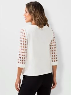 T-shirt En Dentelle Qualité Indéformable -Womens Clothing Soldes Boutique 208.00FJ257743 B02.001