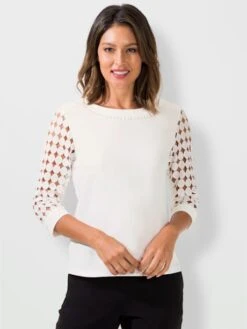 T-shirt En Dentelle Qualité Indéformable -Womens Clothing Soldes Boutique 208.00FJ257743 B03.002