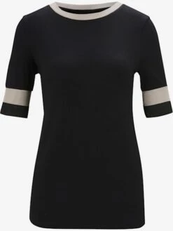 T-shirt à Encolure Ronde Joli Mélange De Matières -Womens Clothing Soldes Boutique 354.99EXT64042 A09.091