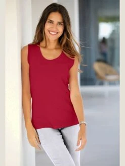 Débardeur Bretelles Larges Avec Encolure Ronde